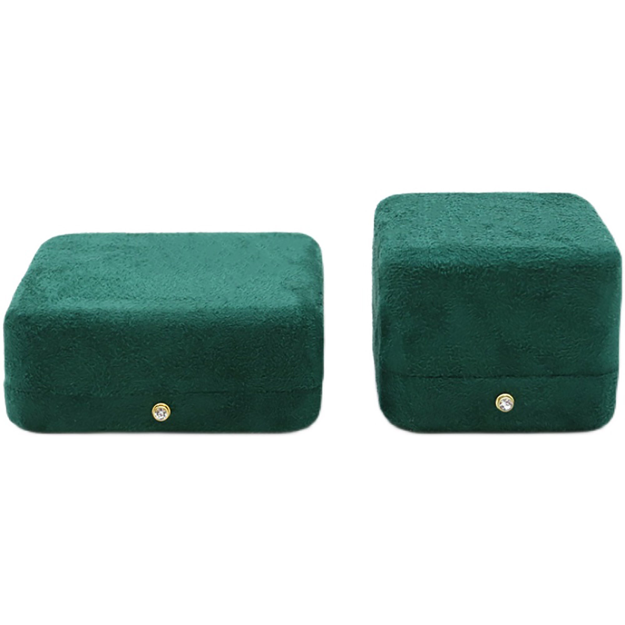 Green Velvet Jewelry Box / Gift Box Vintage Gift Home Deco Decoration Design