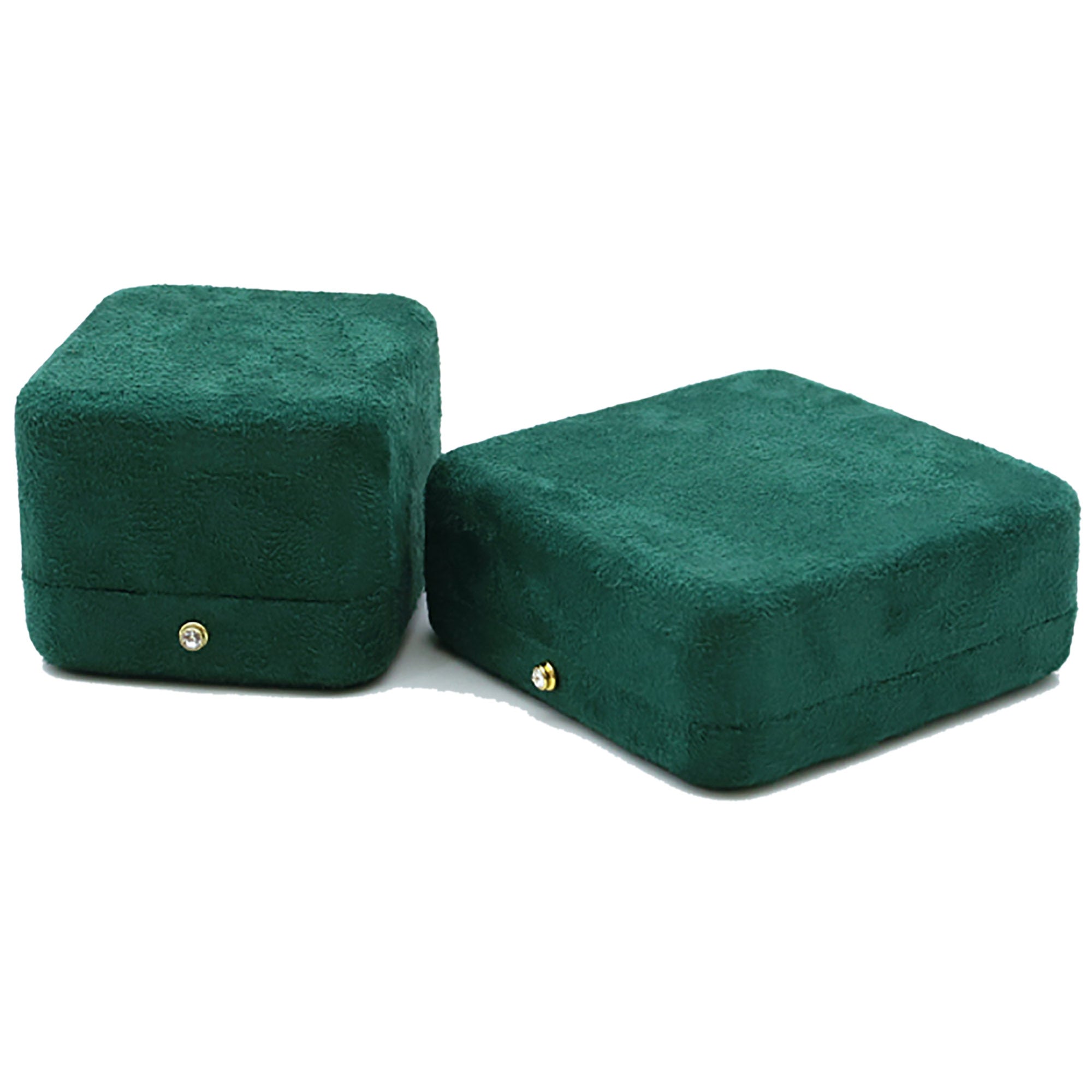 Green Velvet Jewelry Box / Gift Box Vintage Gift Home Deco Decoration Design