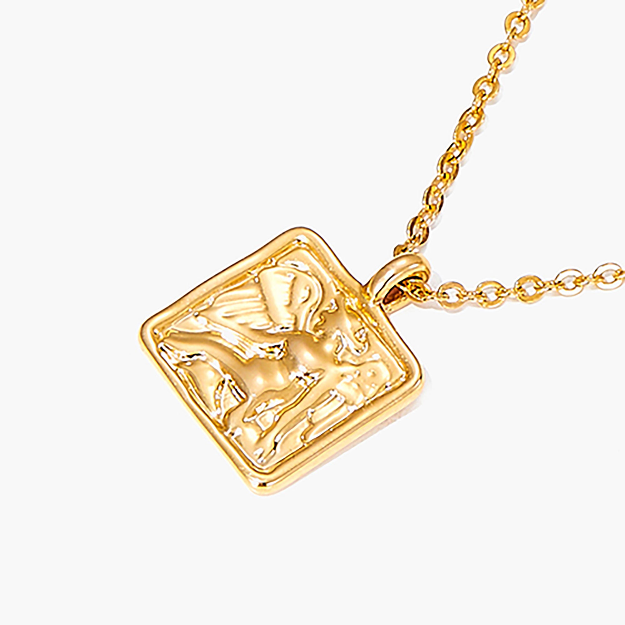 18K Gold Plated Layered Pendant Necklace