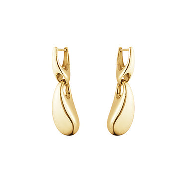 Gold Plated Hoop Link Earrings Valentine Day Gift