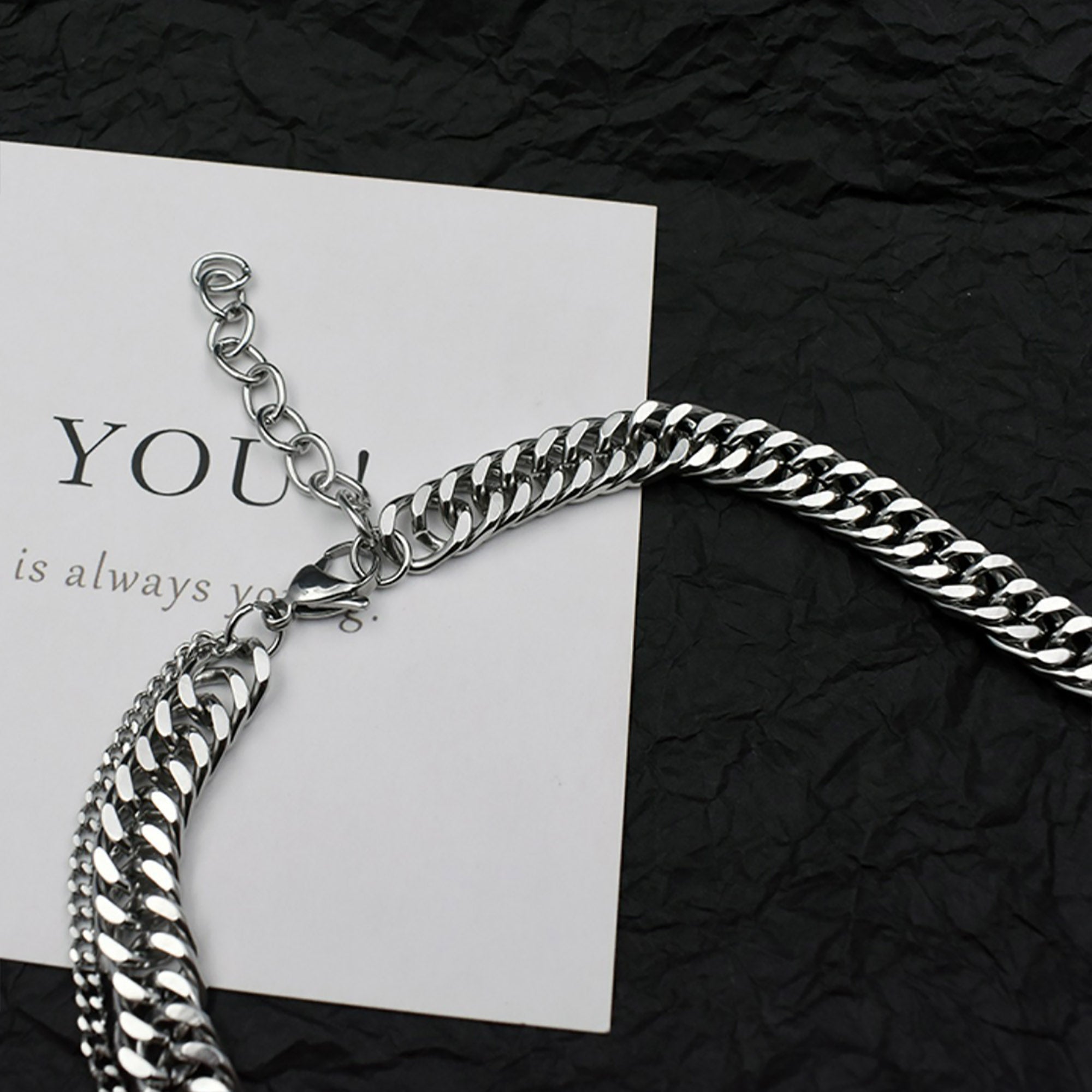 Stainless Steel 48+6cm Necklace Valentine Day Gift KOL / Youtuber / Celebrity / Fashion Icon styling