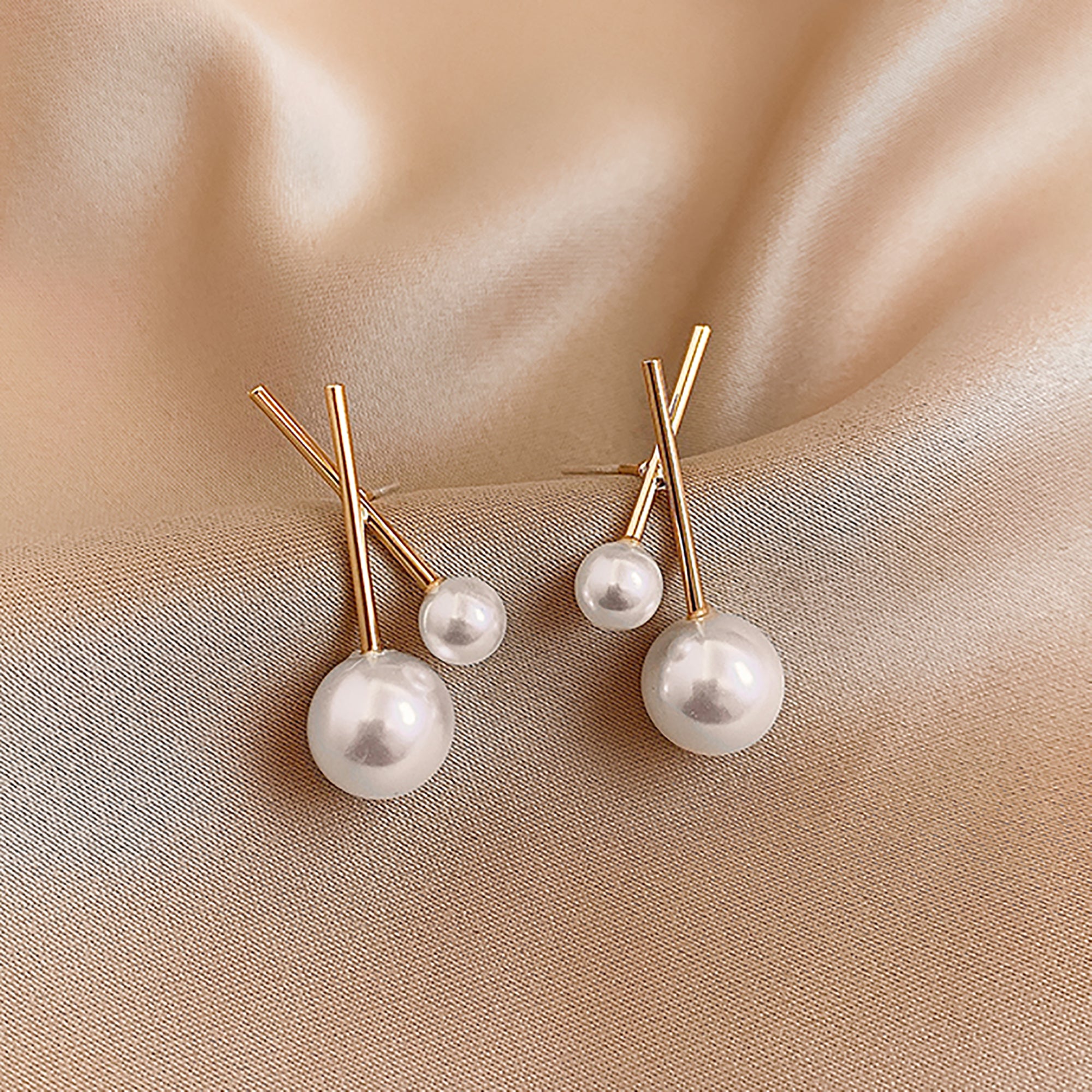 18K Gold Plated w/ Pearl Stud Earrings Valentine Day Gift Valentine Day Gift birthday party anniversary