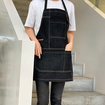 Unisex Waterproof Denim Uniform Apron