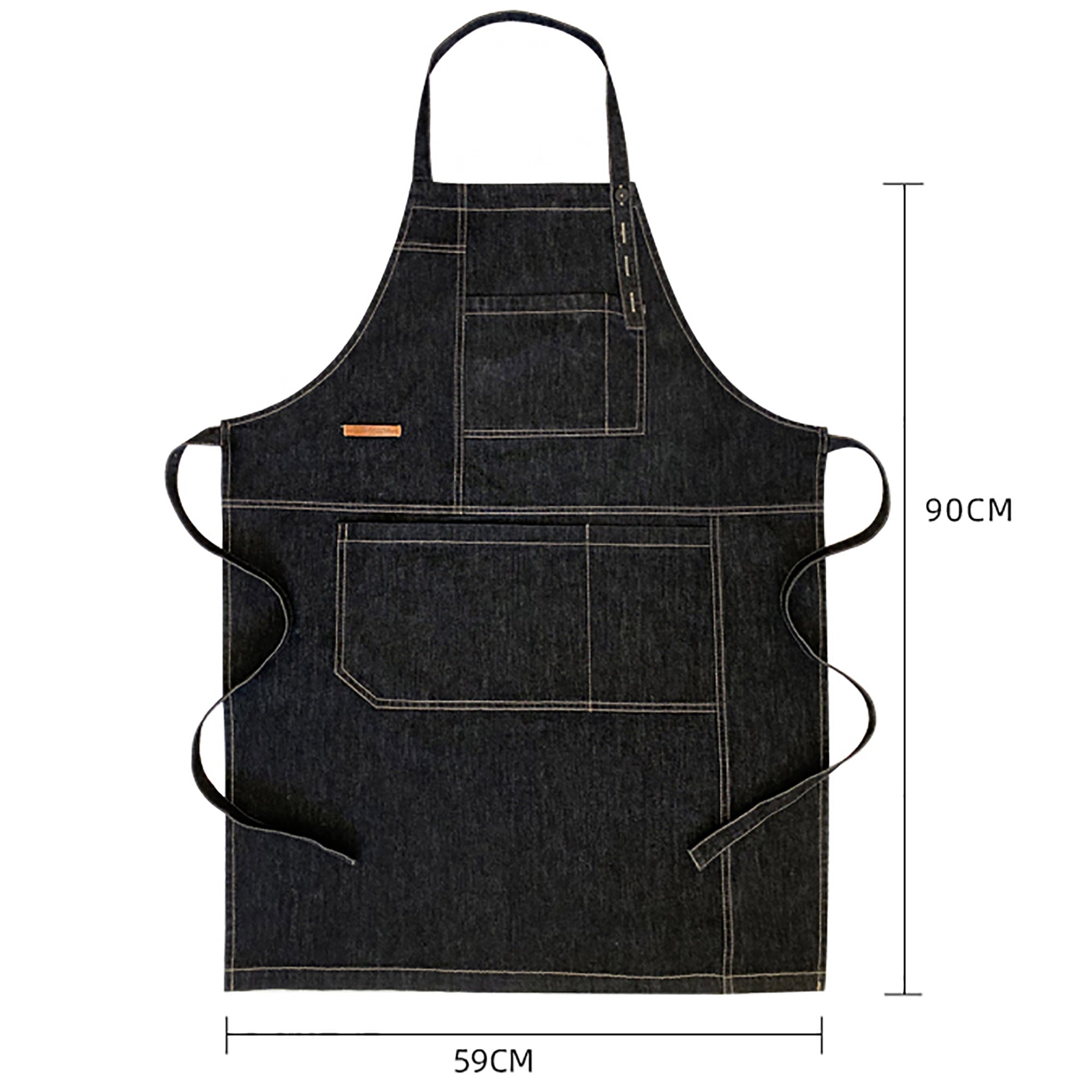 Unisex (2 Colors) Denim Halter-Neck Uniform Apron