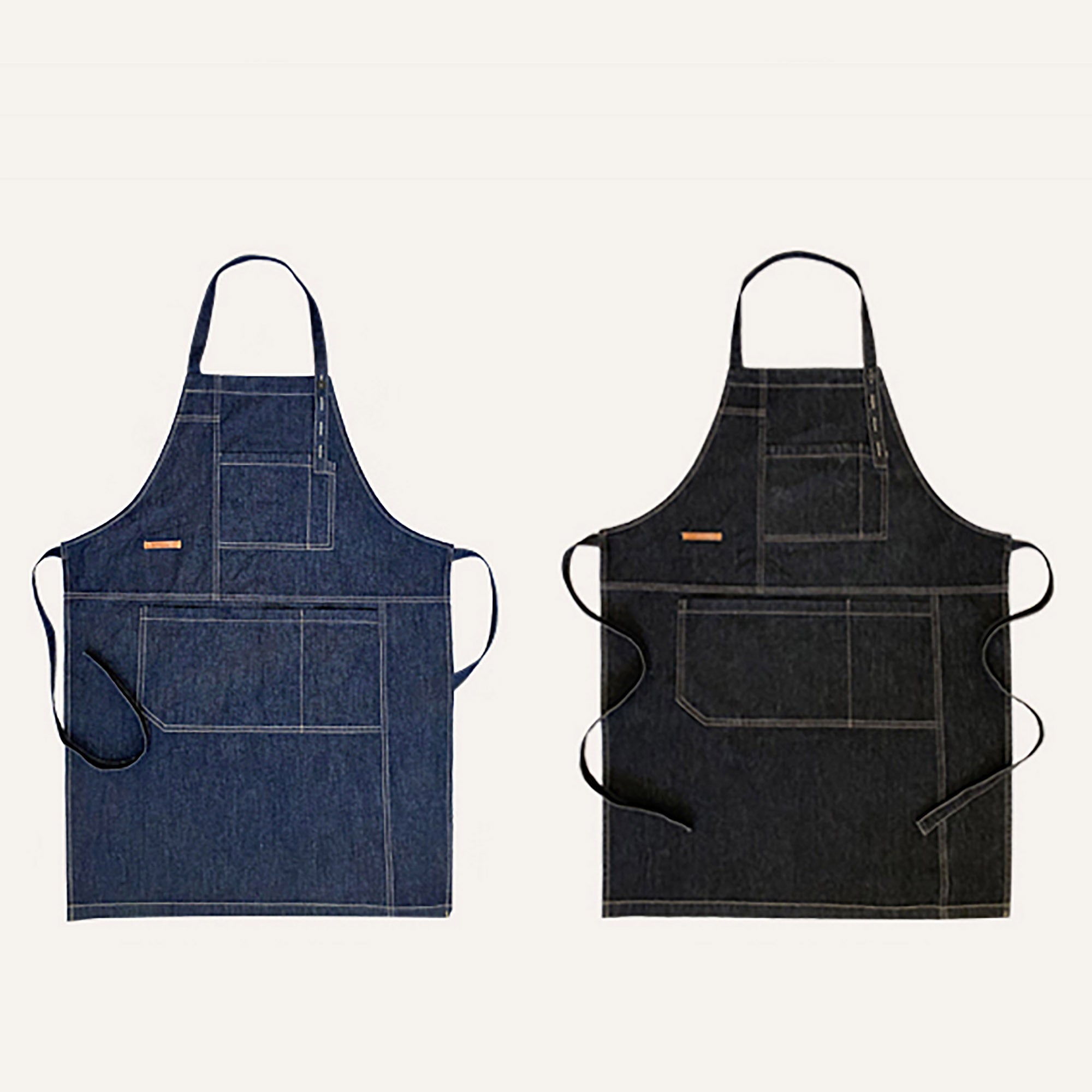 Unisex (2 Colors) Denim Halter-Neck Uniform Apron