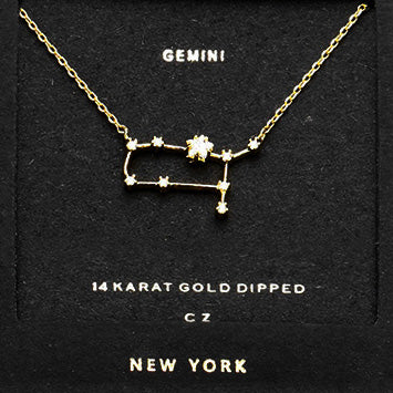 GEMINI CZ Star Necklace