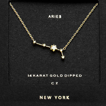 ARIES CZ Star Necklace