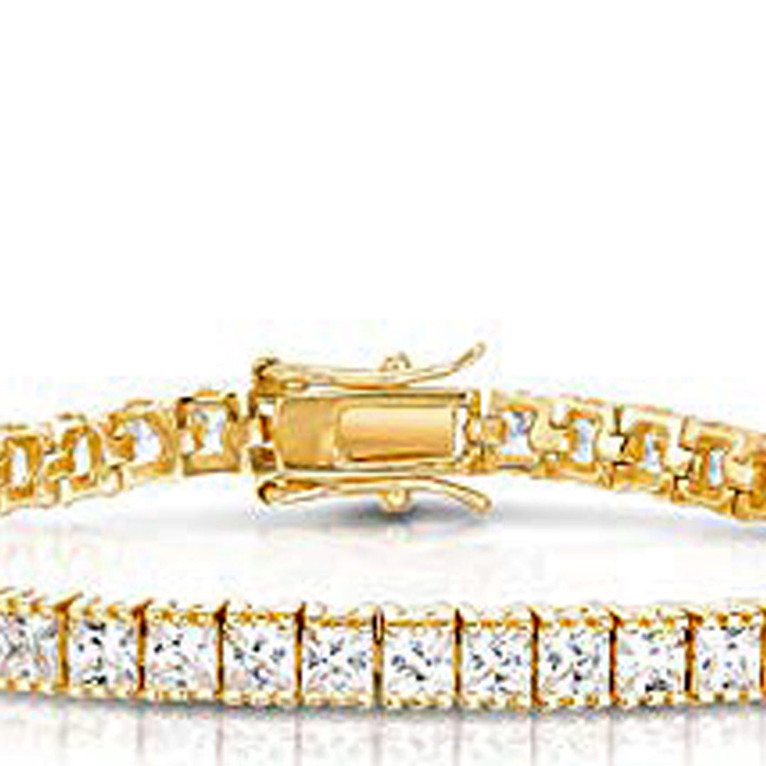 Princess Cut  CZ Link Bracelet