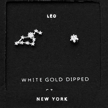 LEO CZ Star Earrings