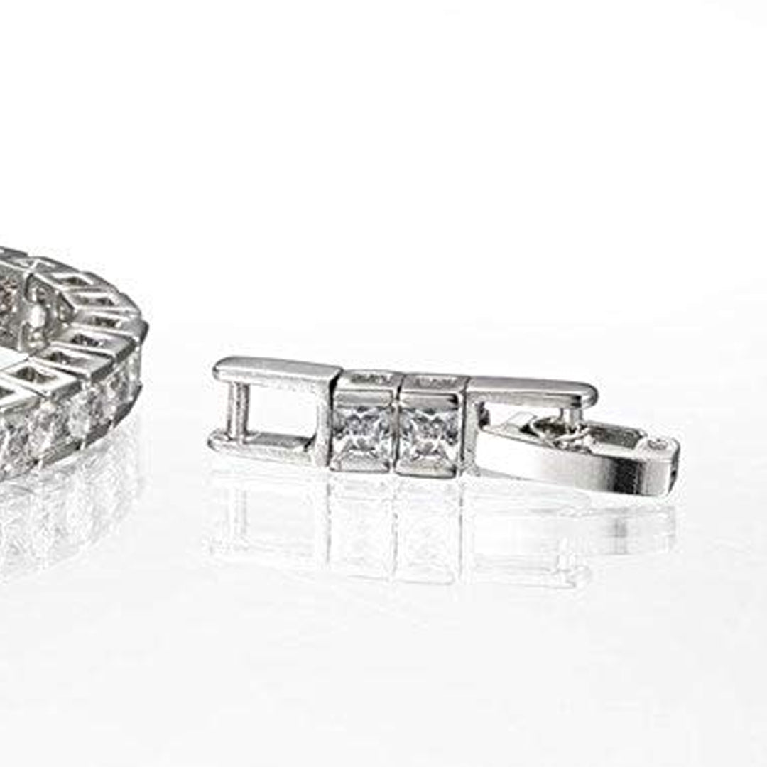 Princess Cut  CZ Link Bracelet