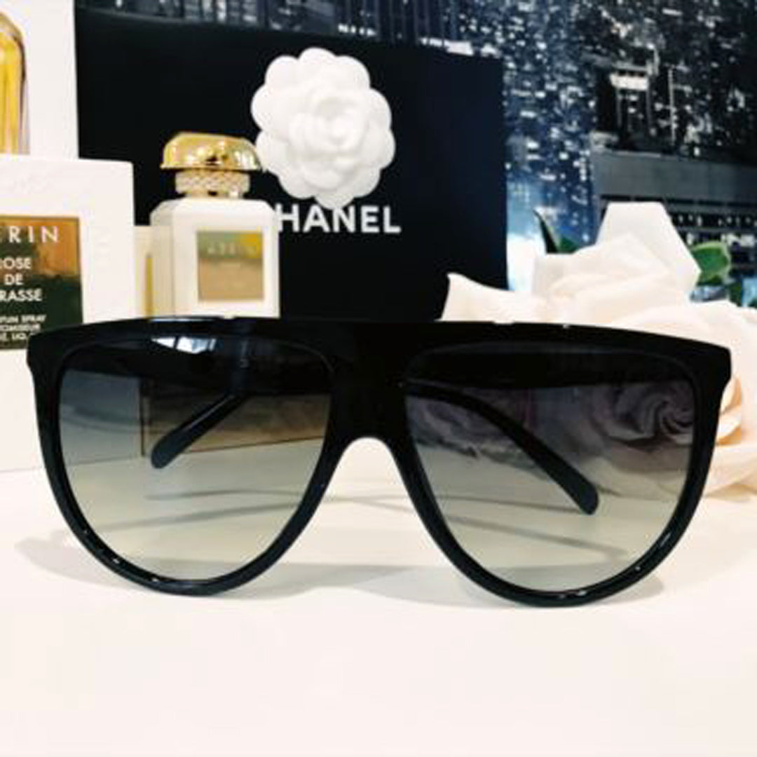 Oversized - 60mm Sunglasses SHADOW Thin Teardrop "BLACK" Oversized Flat Top Aviator Women KOLs