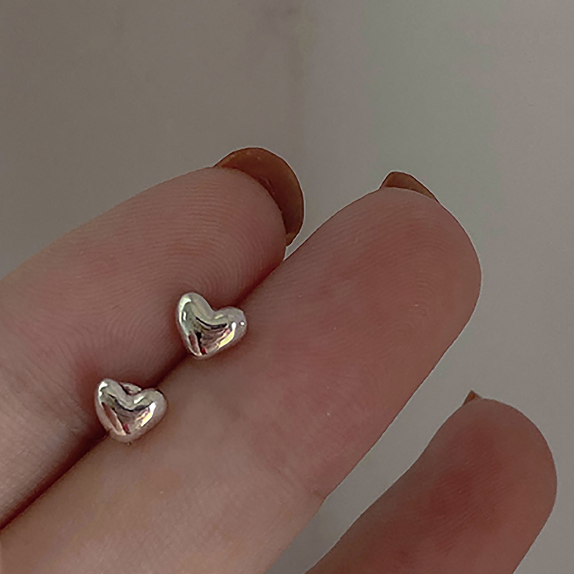 Gold Plated Mini Heart Stud Earrings Gift wedding influencer styling KOL / Youtuber / Celebrity / Fashion Icon