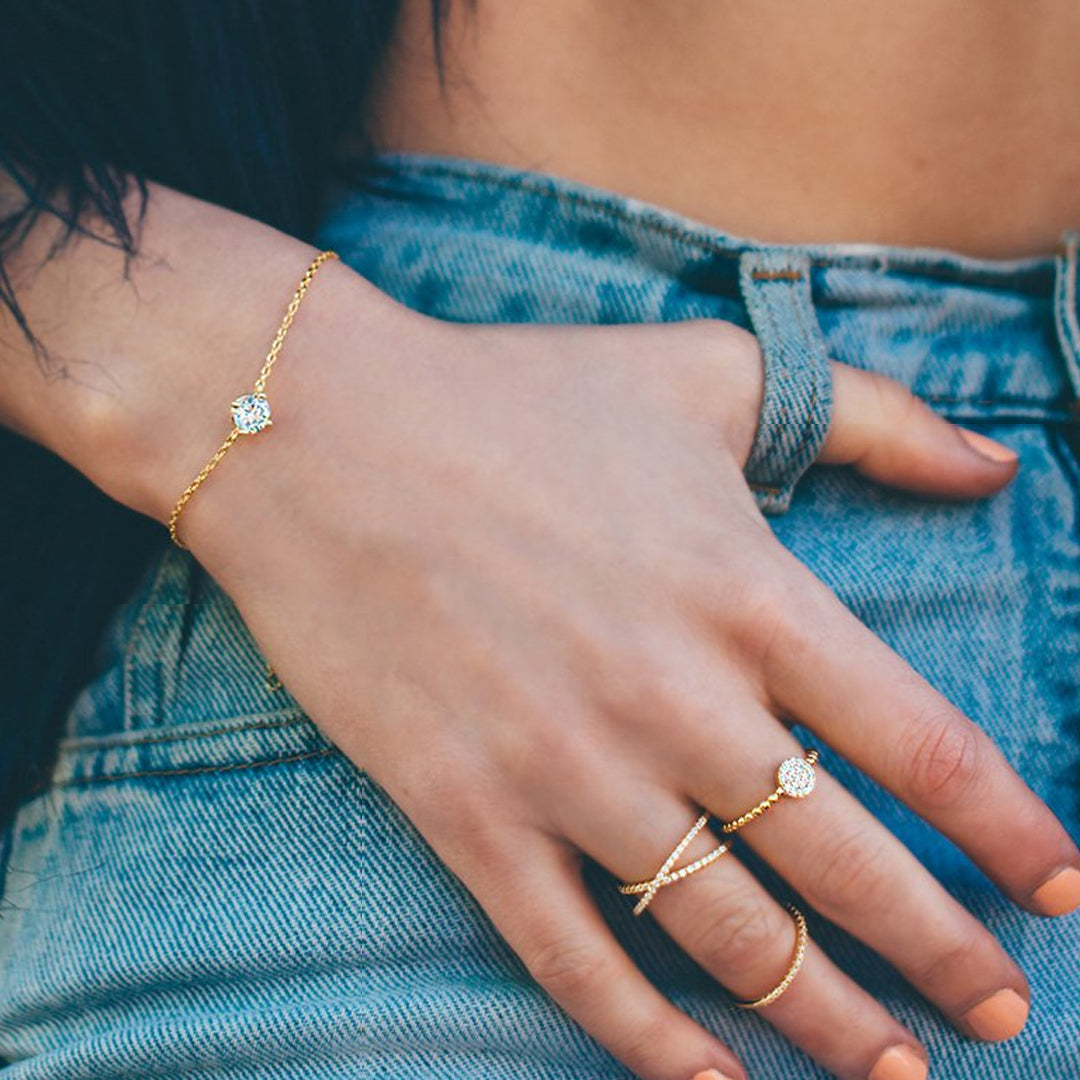 Simple Round CZ Bracelet