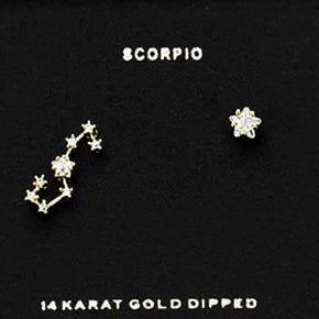 SCORPIO CZ Star Earrings