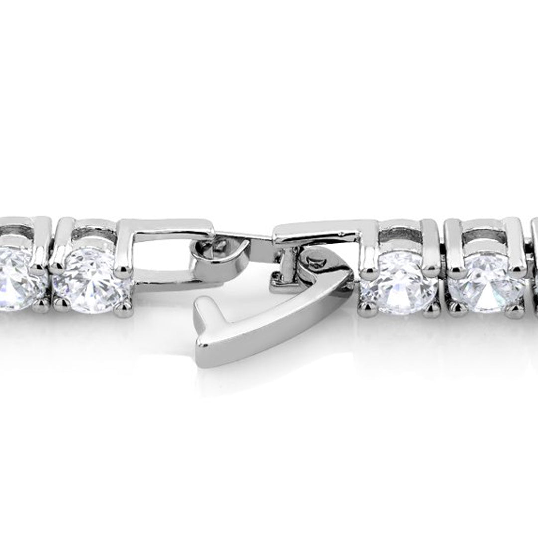 Round Cut CZ Link Bracelet