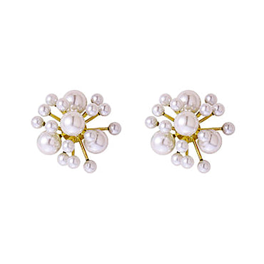 18K Gold Plated Star w/ Pearl Stud Earrings Valentine Day Gift Valentine Day Gift birthday party anniversary