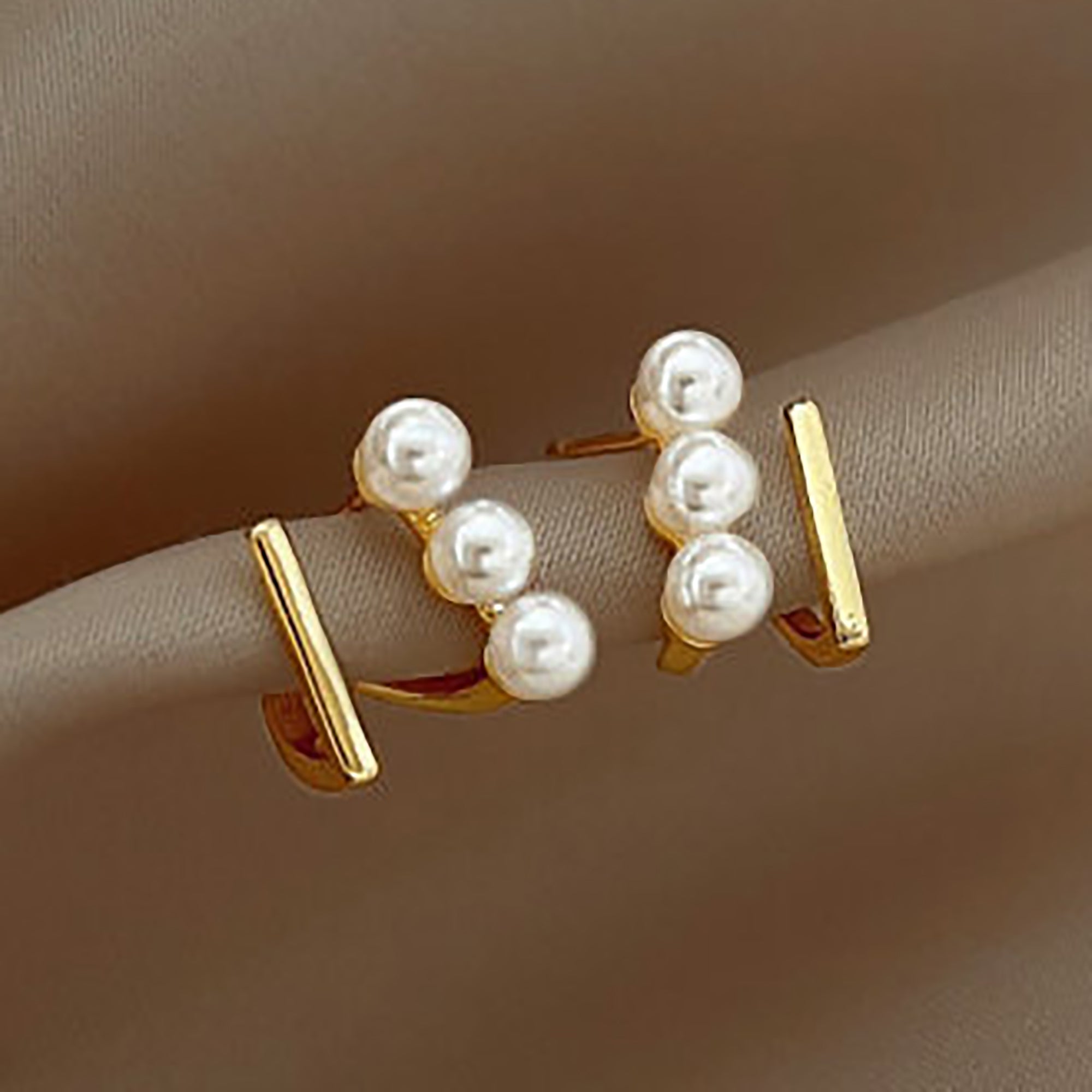 18K Gold Plated w/ Pearl Stud Earrings Valentine Day Gift Valentine Day Gift birthday party anniversary