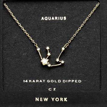 AQUARIUS CZ Star Necklace