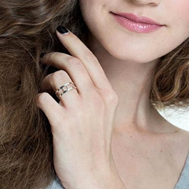 Personalized Hollow Initial Craft Ring