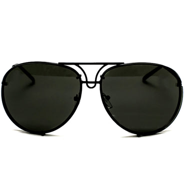 Oversized - 61mm MIRROR "Posche" OVERSIZED Women Sunglasses Aviator Flat Top