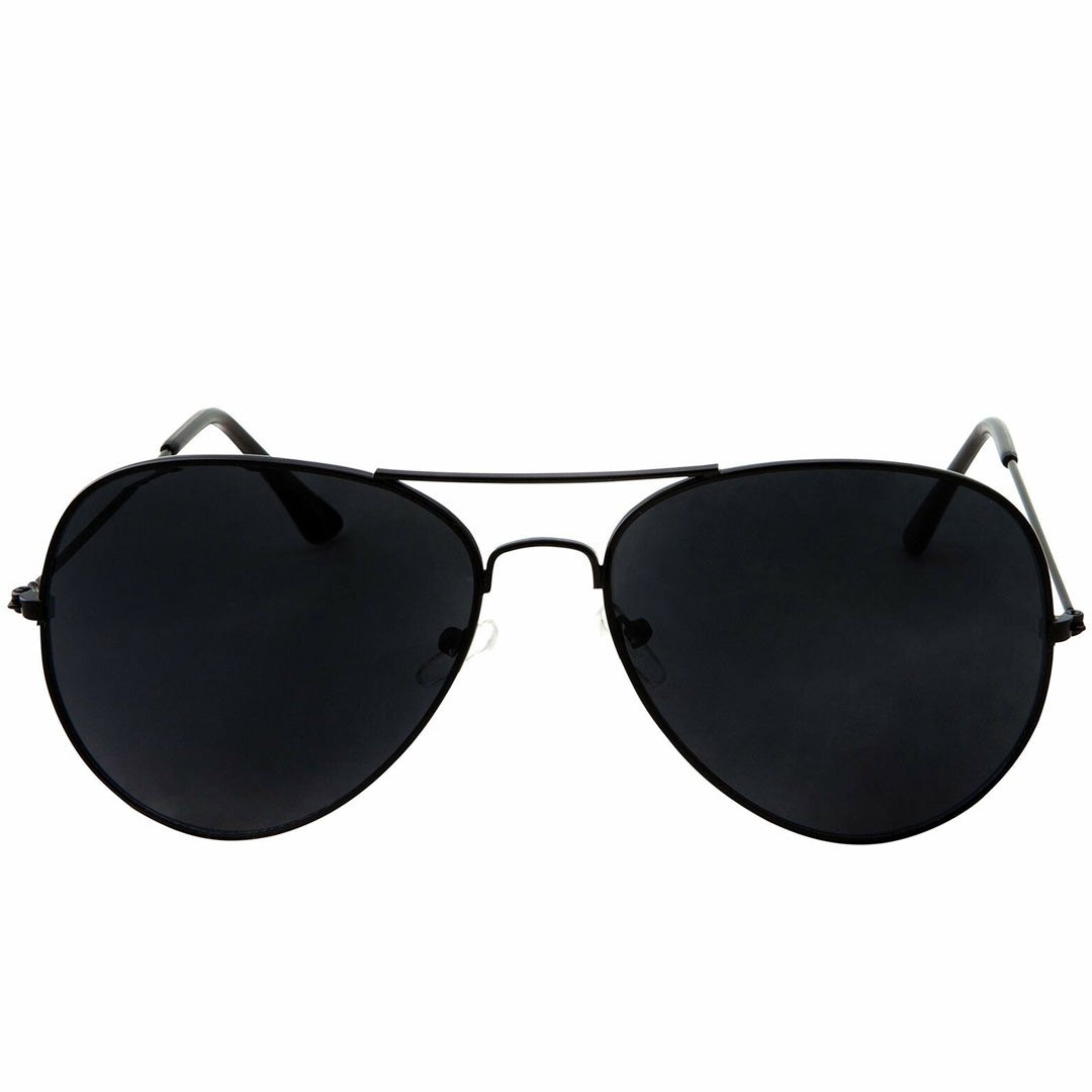 Oversized - 60mm Super Dark Lens Limo Tint Pilot Sunglasses - Men and Women Privacy Sunglasses