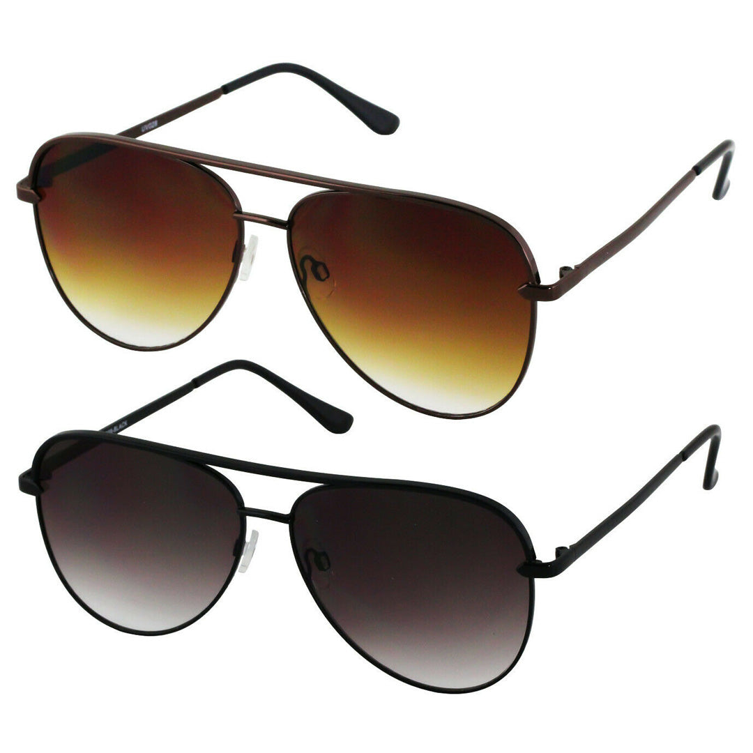 Oversized - 61mm Aviator OVERSIZED Women Sunglasses Aviator Flat Top Square