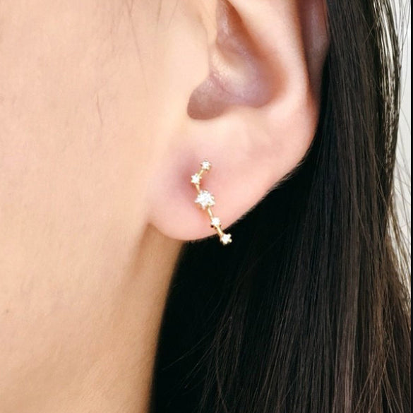 ARIES CZ Star Earrings