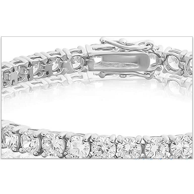 Round Cut CZ Link Bracelet