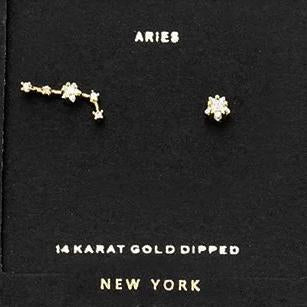 ARIES CZ Star Earrings