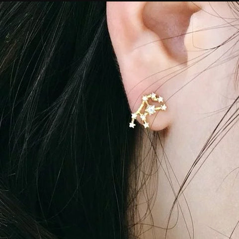 VIRGO CZ Star Earrings