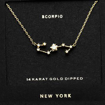 SCORPIO CZ Star Necklace