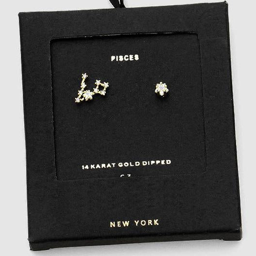 PICSES CZ Star Earrings