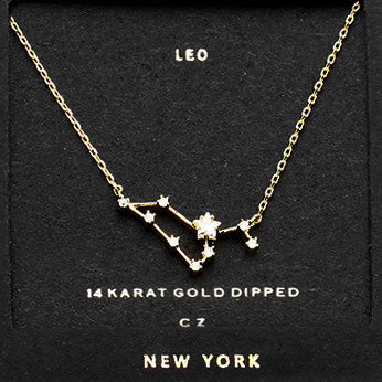 LEO CZ Star Necklace