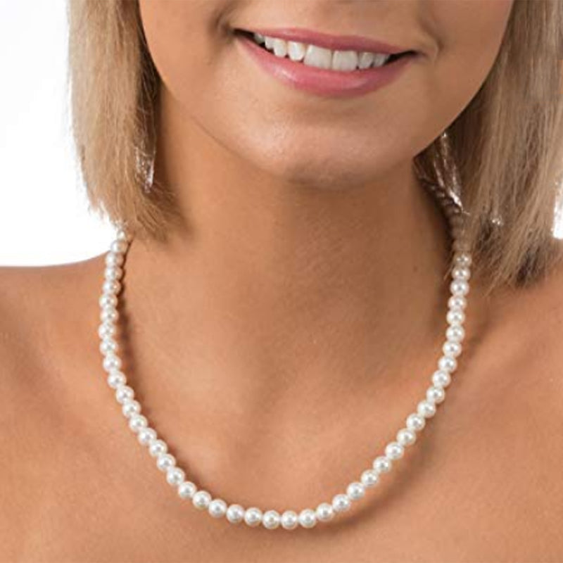 Vintage Pearl Chain Necklace (6mm / 8mm  / 10mm / 12mm)