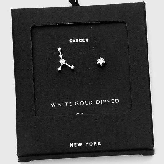 CANCER CZ Star Earrings